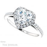 Heart Shaped Forever Brilliant Moissanite Engagement Ring #GTJ932-heart-fb-w