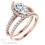 Marquise Cut Forever Brilliant Moissanite Engagement Ring #GTJ932-marquise-fb-r