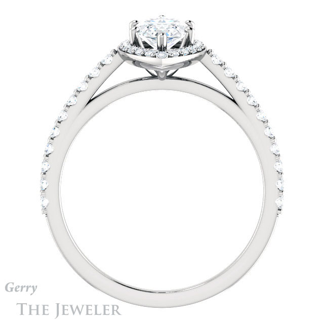Marquise Cut Forever One Moissanite Engagement Ring #GTJ932-marquise-fb-w 2 Marquise Cut Forever Brilliant Moissanite Engagement Ring #GTJ932-marquise-fb-w