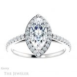 Marquise Cut Forever One Moissanite Engagement Ring #GTJ932-marquise-fb-w 1 Marquise Cut Forever Brilliant Moissanite Engagement Ring #GTJ932-marquise-fb-w