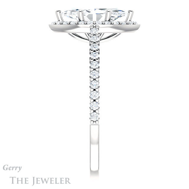 Marquise Cut Forever One Moissanite Engagement Ring #GTJ932-marquise-fb-w 3 Marquise Cut Forever Brilliant Moissanite Engagement Ring #GTJ932-marquise-fb-w
