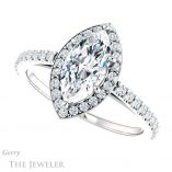 Marquise Cut Forever One Moissanite Engagement Ring #GTJ932-marquise-fb-w 5 Marquise Cut Forever Brilliant Moissanite Engagement Ring #GTJ932-marquise-fb-w