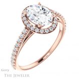 Oval Shaped Forever One Moissanite Engagement Ring #GTJ932-oval-fo-r 4 Oval Shaped Forever One Moissanite Engagement Ring #GTJ932-oval-fo-r