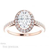Oval Shaped Forever One Moissanite Engagement Ring #GTJ932-oval-fo-r 1 Oval Shaped Forever One Moissanite Engagement Ring #GTJ932-oval-fo-r