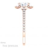 Oval Shaped Forever One Moissanite Engagement Ring #GTJ932-oval-fo-r 3 Oval Shaped Forever One Moissanite Engagement Ring #GTJ932-oval-fo-r
