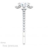 Oval Shaped Forever One Moissanite Engagement Ring #GTJ932-oval-fo-w