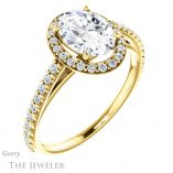 Oval Shaped Forever One Moissanite Engagement Ring #GTJ932-oval-fo-y