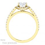 Oval Shaped Forever One Moissanite Engagement Ring #GTJ932-oval-fo-y