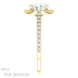 Oval Shaped Forever One Moissanite Engagement Ring #GTJ932-oval-fo-y