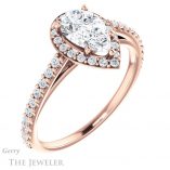 Pear Shaped Forever Brilliant Moissanite Engagement Ring #GTJ932-pear-fb-r