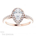 Pear Shaped Forever Brilliant Moissanite Engagement Ring #GTJ932-pear-fb-r