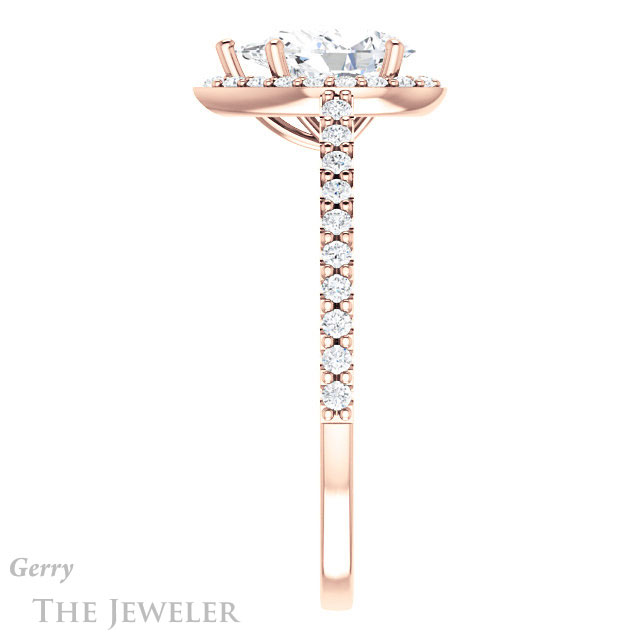 Pear Shaped Forever Brilliant Moissanite Engagement Ring #GTJ932-pear-fb-r