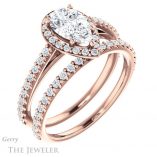 Pear Shaped Forever Brilliant Moissanite Engagement Ring #GTJ932-pear-fb-r