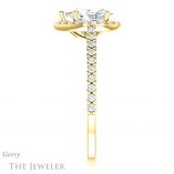 Pear Shaped Forever Brilliant Moissanite Engagement Ring #GTJ932-pear-fb-y