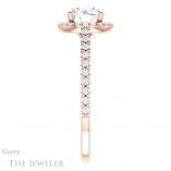 Round Cut Forever One Moissanite Engagement Ring #GTJ932-round-fo-r