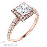 Princess Cut Forever One Moissanite Engagement Ring #GTJ932-square-fo-r