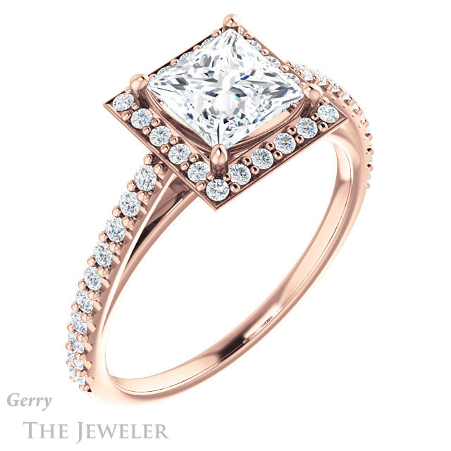 Princess Cut Forever One Moissanite Engagement Ring #GTJ932-square-fo-r