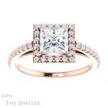 Princess Cut Forever One Moissanite Engagement Ring #GTJ932-square-fo-r