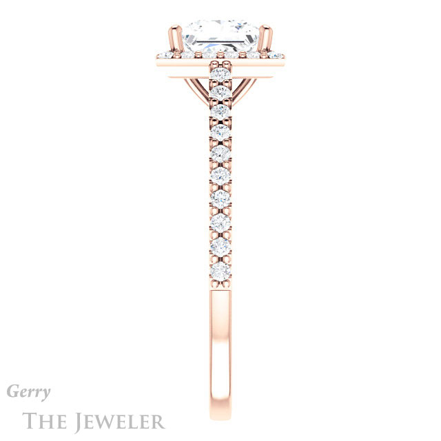 Princess Cut Forever One Moissanite Engagement Ring #GTJ932-square-fo-r