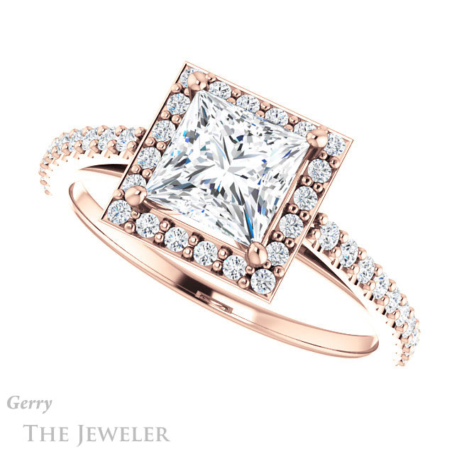 Princess Cut Forever One Moissanite Engagement Ring #GTJ932-square-fo-r