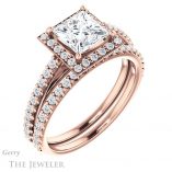 Princess Cut Forever One Moissanite Engagement Ring #GTJ932-square-fo-r