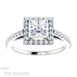 Princess Cut Forever One Moissanite Engagement Ring #GTJ932-square-fo-w 1 Princess Cut Forever One Moissanite Engagement Ring #GTJ932-square-fo-w