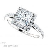 Princess Cut Forever One Moissanite Engagement Ring #GTJ932-square-fo-w 5 Princess Cut Forever One Moissanite Engagement Ring #GTJ932-square-fo-w