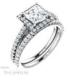Princess Cut Forever One Moissanite Engagement Ring #GTJ932-square-fo-w 6 Princess Cut Forever One Moissanite Engagement Ring #GTJ932-square-fo-w