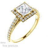 Princess Cut Forever One Moissanite Engagement Ring #GTJ932-square-fo-y 4 Princess Cut Forever One Moissanite Engagement Ring #GTJ932-square-fo-y