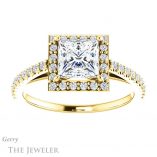 Princess Cut Forever One Moissanite Engagement Ring #GTJ932-square-fo-y 1 Princess Cut Forever One Moissanite Engagement Ring #GTJ932-square-fo-y