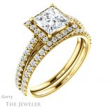 Princess Cut Forever One Moissanite Engagement Ring #GTJ932-square-fo-y 6 Princess Cut Forever One Moissanite Engagement Ring #GTJ932-square-fo-y