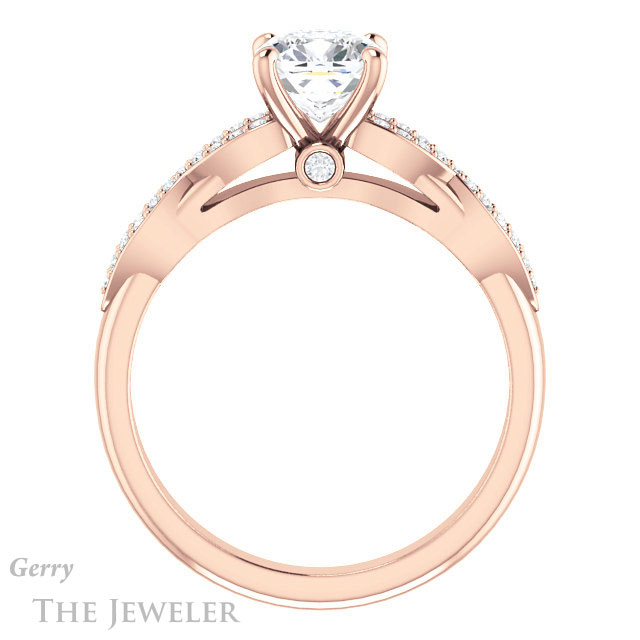 Cushion Cut Forever One Moissanite Engagement Ring #GTJ933-cushion-fo-r