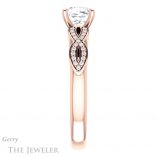 Cushion Cut Forever One Moissanite Engagement Ring #GTJ933-cushion-fo-r