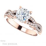 Cushion Cut Forever One Moissanite Engagement Ring #GTJ933-cushion-fo-r