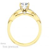 Cushion Cut Forever One Moissanite Engagement Ring #GTJ933-cushion-fo-y