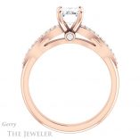 Emerald Cut Forever Brilliant Moissanite Engagement Ring #GTJ933-emerald-fb-r