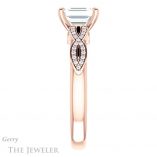 Emerald Cut Forever Brilliant Moissanite Engagement Ring #GTJ933-emerald-fb-r