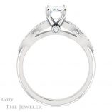 Emerald Cut Forever One Moissanite Engagement Ring #GTJ933-emerald-fb-w 2 Emerald Cut Forever Brilliant Moissanite Engagement Ring #GTJ933-emerald-fb-w