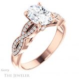 Oval Shaped Forever One Moissanite Engagement Ring #GTJ933-oval-fo-r 4 Oval Shaped Forever One Moissanite Engagement Ring #GTJ933-oval-fo-r
