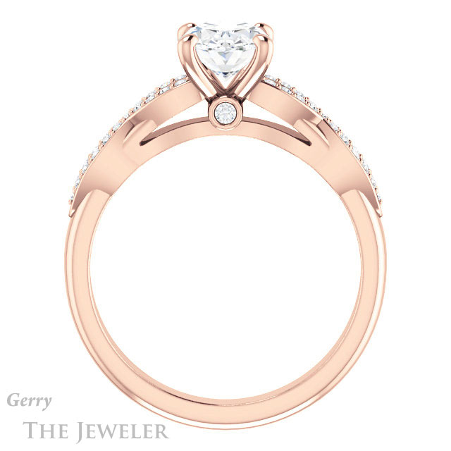 Oval Shaped Forever One Moissanite Engagement Ring #GTJ933-oval-fo-r