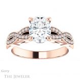Oval Shaped Forever One Moissanite Engagement Ring #GTJ933-oval-fo-r 1 Oval Shaped Forever One Moissanite Engagement Ring #GTJ933-oval-fo-r