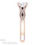 Oval Shaped Forever One Moissanite Engagement Ring #GTJ933-oval-fo-r 3 Oval Shaped Forever One Moissanite Engagement Ring #GTJ933-oval-fo-r
