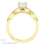 Oval Shaped Forever One Moissanite Engagement Ring #GTJ933-oval-fo-y