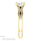 Oval Shaped Forever One Moissanite Engagement Ring #GTJ933-oval-fo-y