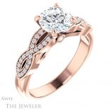 Round Cut Forever One Moissanite Engagement Ring #GTJ933-round-fo-r 4 Round Cut Forever One Moissanite Engagement Ring #GTJ933-round-fo-r