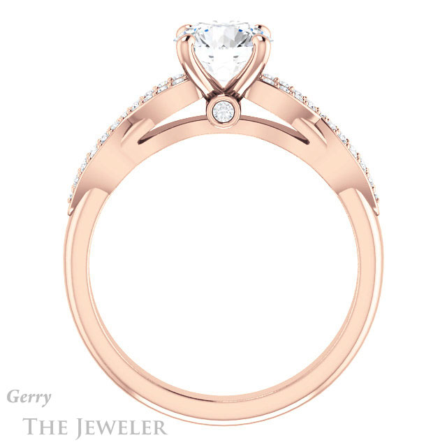 Round Cut Forever One Moissanite Engagement Ring #GTJ933-round-fo-r 2 Round Cut Forever One Moissanite Engagement Ring #GTJ933-round-fo-r