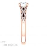 Round Cut Forever One Moissanite Engagement Ring #GTJ933-round-fo-r 3 Round Cut Forever One Moissanite Engagement Ring #GTJ933-round-fo-r