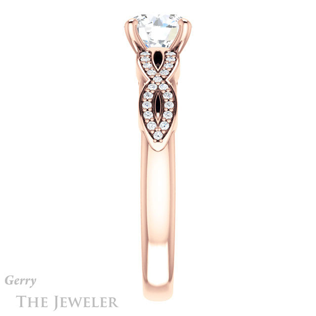 Round Cut Forever One Moissanite Engagement Ring #GTJ933-round-fo-r 3 Round Cut Forever One Moissanite Engagement Ring #GTJ933-round-fo-r