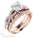 Round Cut Forever One Moissanite Engagement Ring #GTJ933-round-fo-r 6 Round Cut Forever One Moissanite Engagement Ring #GTJ933-round-fo-r