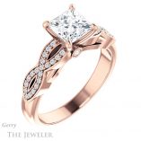 Princess Cut Forever One Moissanite Engagement Ring #GTJ933-square-fo-r 4 Princess Cut Forever One Moissanite Engagement Ring #GTJ933-square-fo-r